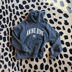 Anine Bing Charcoal Sport Hoodie